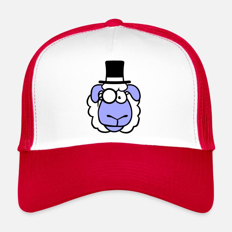 mouton M. Gentleman chapeau haut de forme Monocle lunettes Casquette trucker 