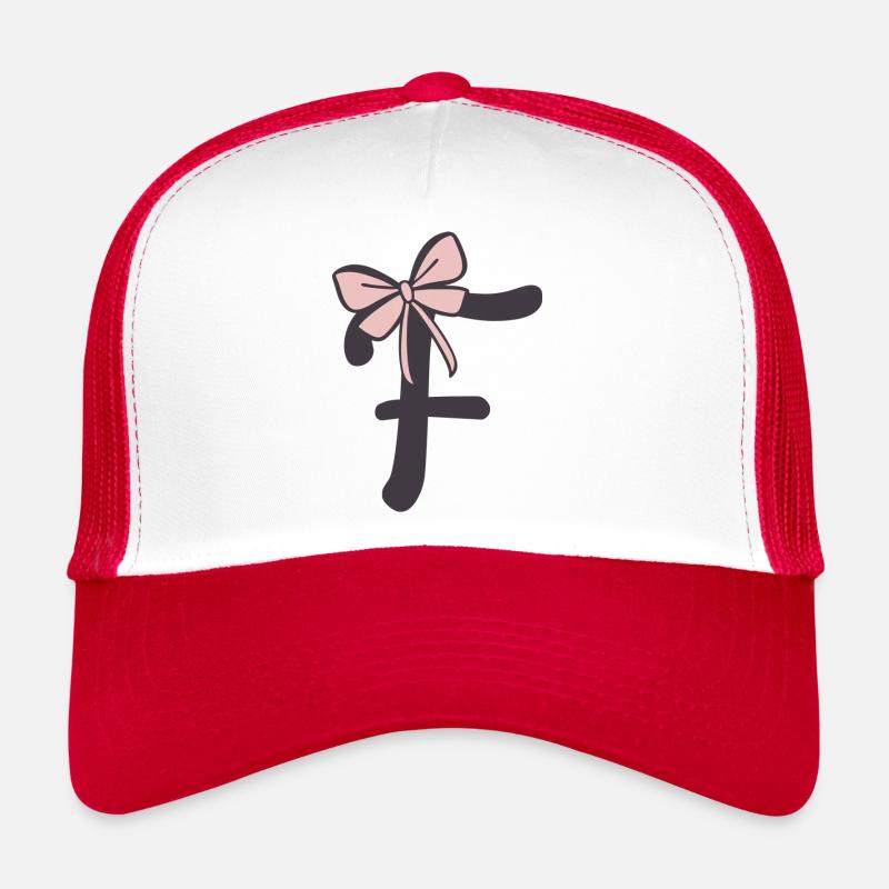 Lettre initiale F Ruban Casquette trucker 