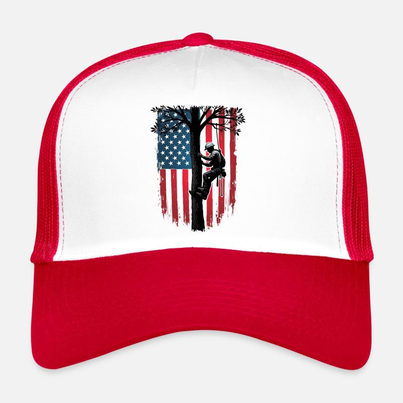 Baumpfleger Flagge Wald Holzfäller Geschenk Trucker Cap