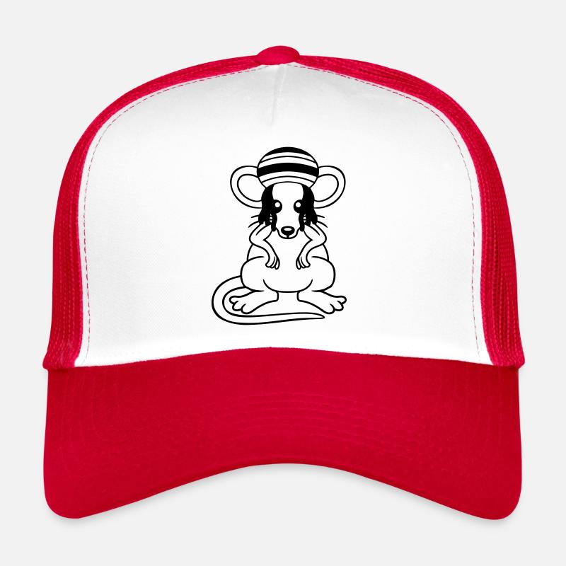 Maus Raggae Jamaika Hut Rasta Locken Chill Mütze Trucker Cap