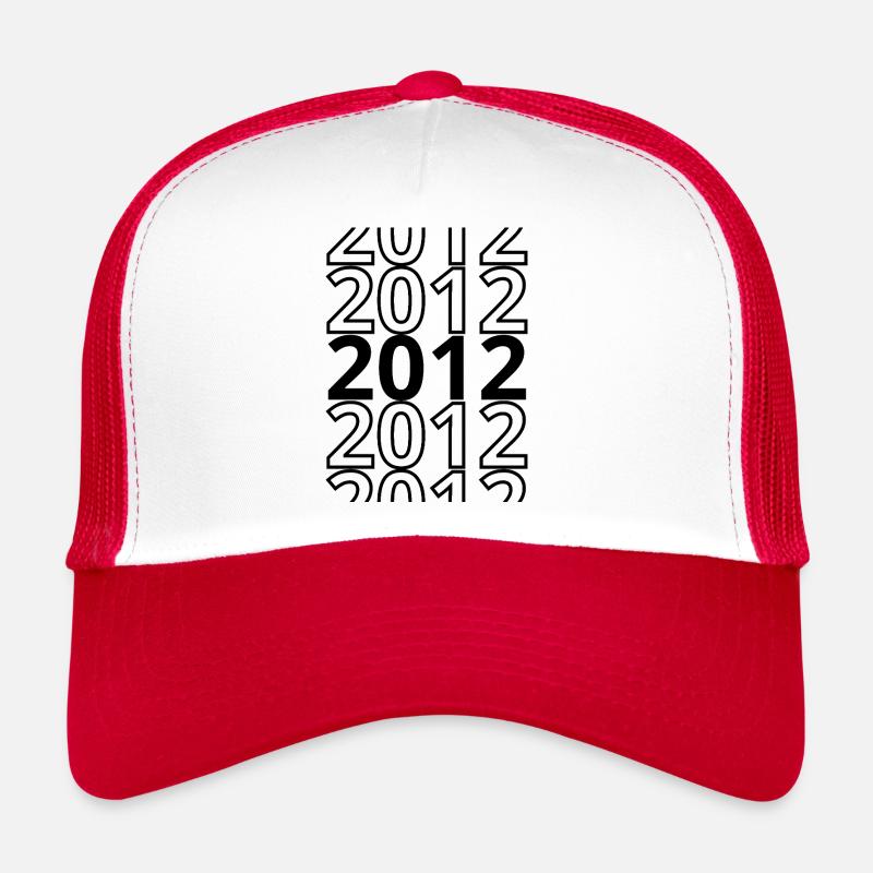 2012 2012 2012 - Trucker Cap - Weiß/Rot