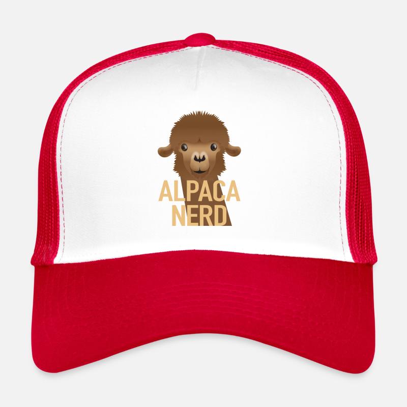 Nerd d'alpaga avec joli visage d'alpaga Casquette trucker 