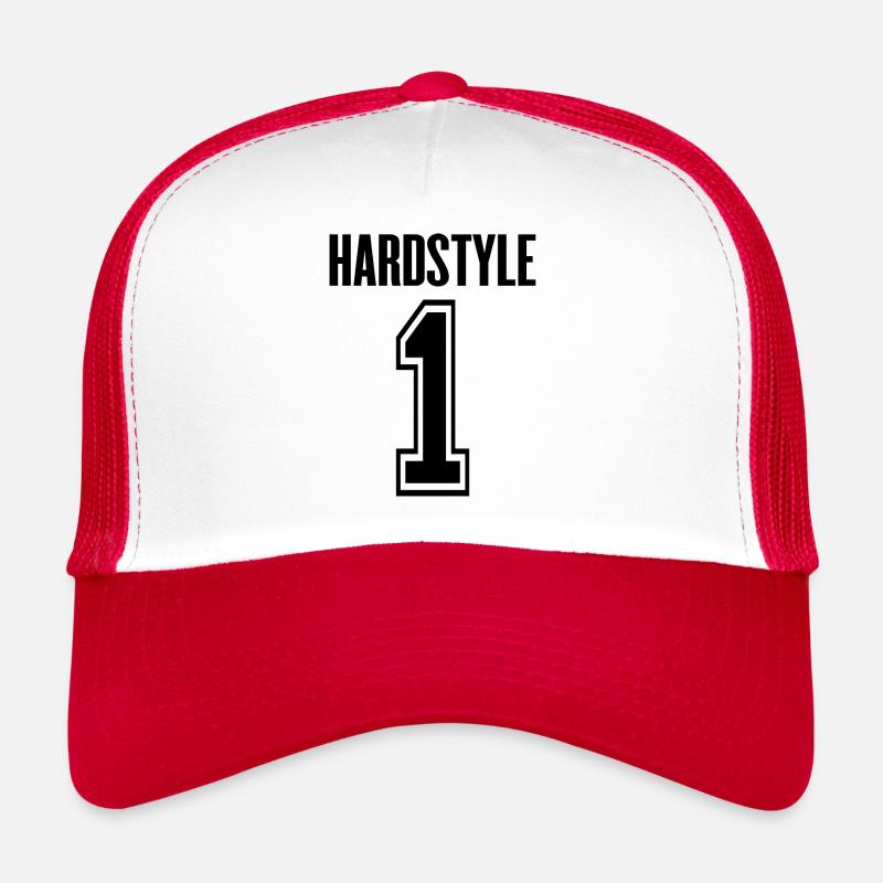 Hardstyle #1 - Trucker Cap - Weiß/Rot