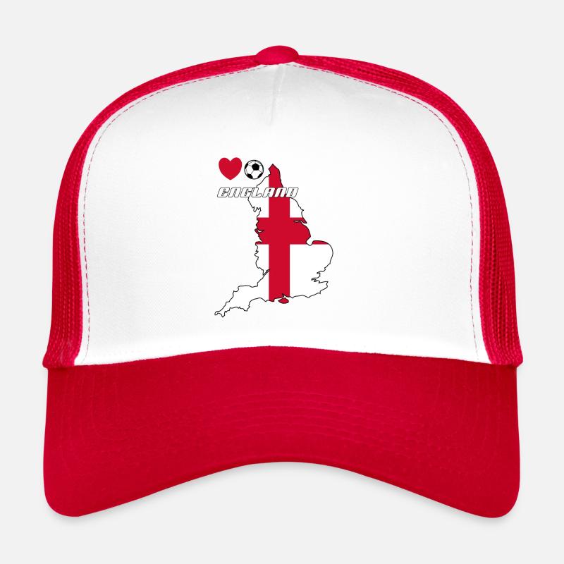 I Love Soccer England - Trucker Cap - white/red