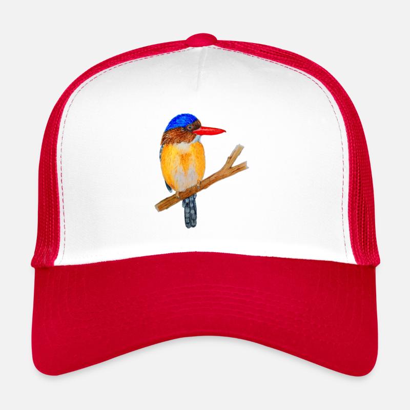 Colorful bird - Trucker Cap - white/red