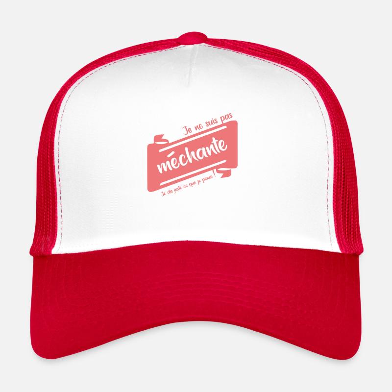 Je ne suis pas méchante ! - Casquette trucker  - blanc/rouge