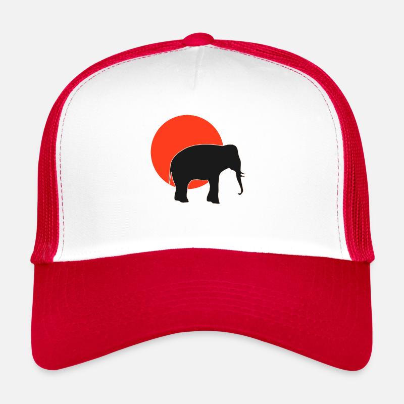Retro Style Elephant : The Redsunset Trucker Cap
