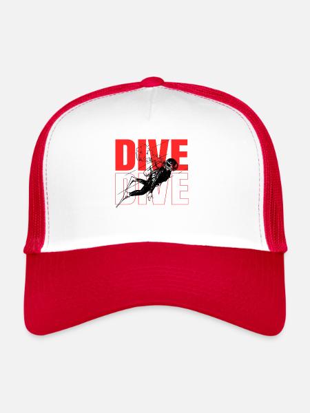 Scuba Diver - Trucker Cap - white/red - Front