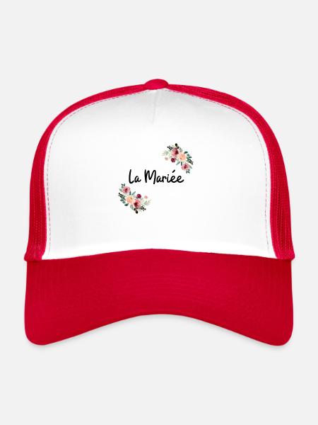 The Bride Flowers - Trucker Cap - white/red - Front