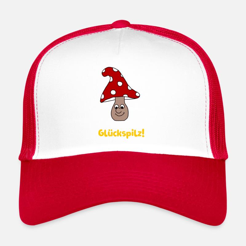 Glückspilz - Trucker Cap - Weiß/Rot
