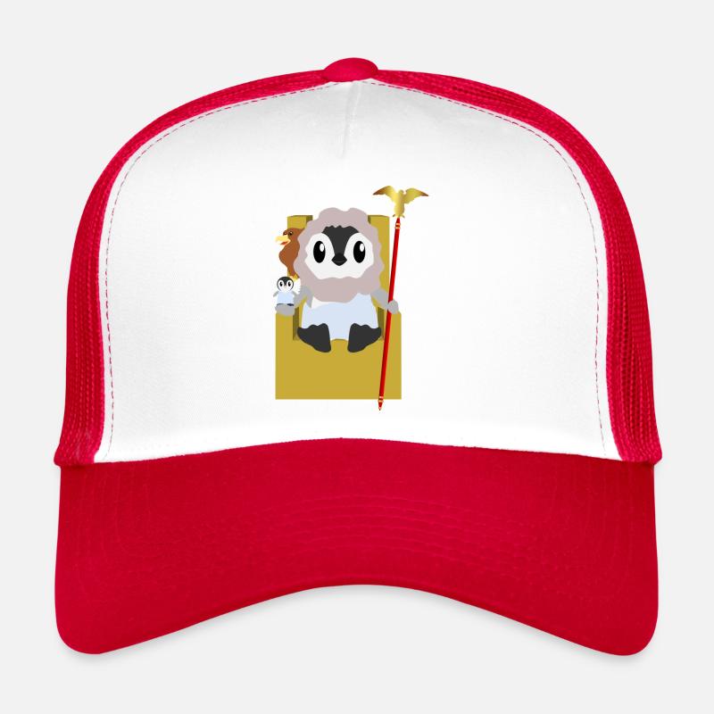 Zeus Penguin - Trucker Cap - white/red