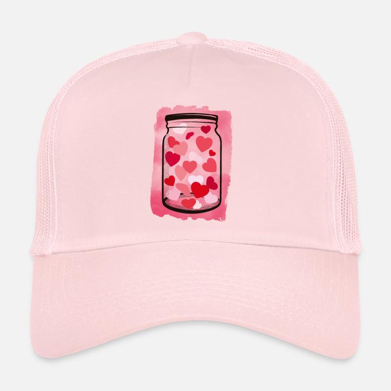 Cœurs dans un bocal Casquette trucker 