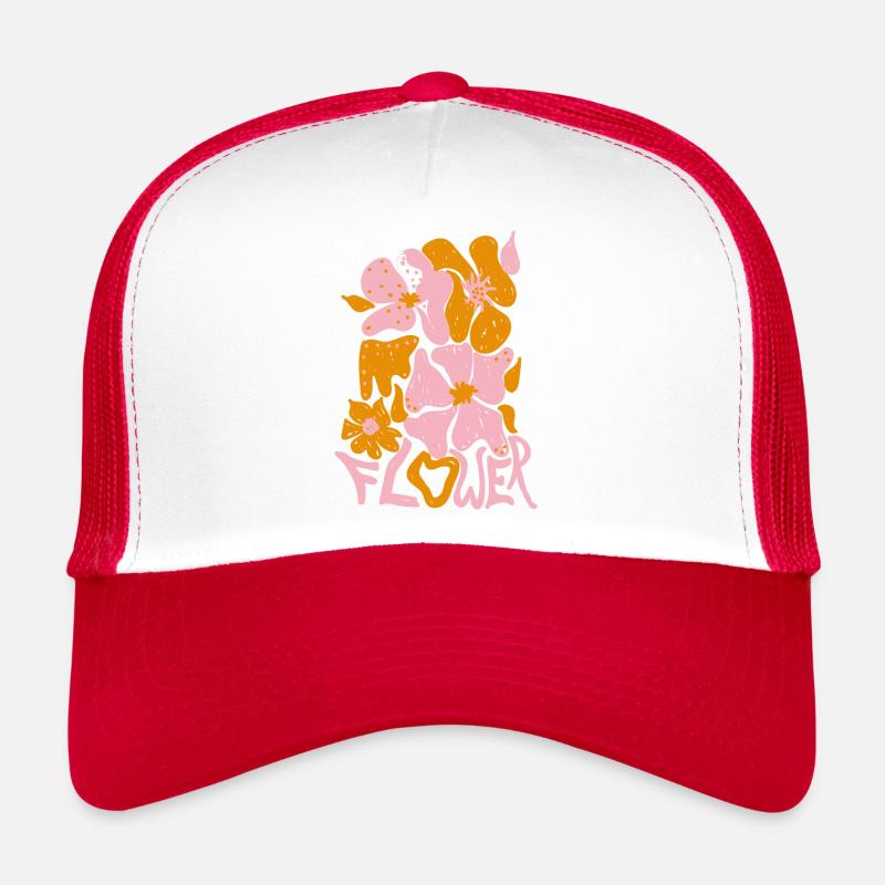 Fleur rose Casquette trucker 