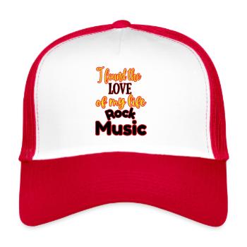 L’amour de ma vie - Casquette trucker  - blanc/rouge - Devant