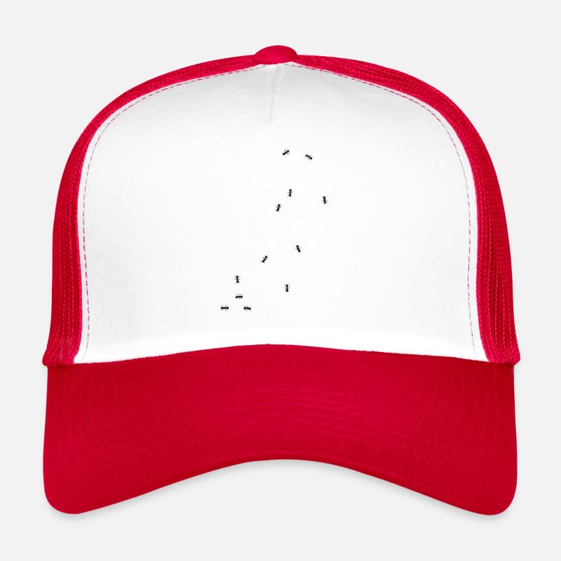 Fourmis insectes Insectes - Casquette trucker  - blanc/rouge