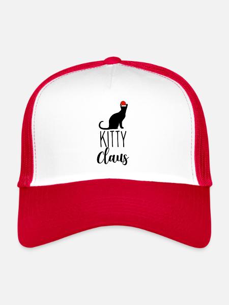 Christmas Cat - Trucker Cap - white/red - Front