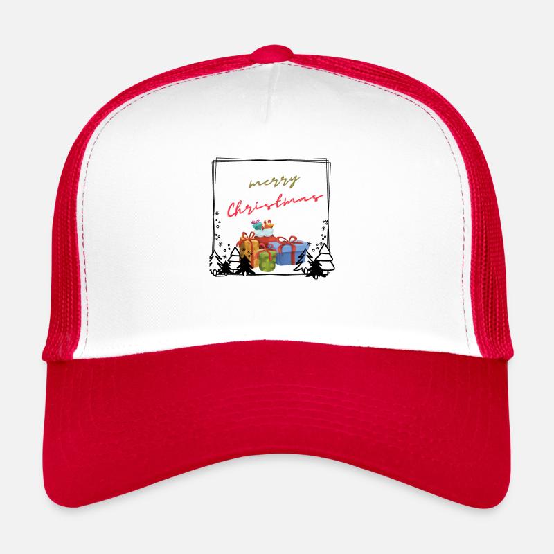 merry Christmas - Trucker Cap - white/red