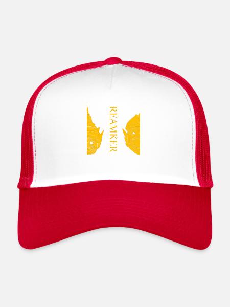 Cambodge guerrier Khmer épée drapeau I cadeau - Casquette trucker  - blanc/rouge - Devant