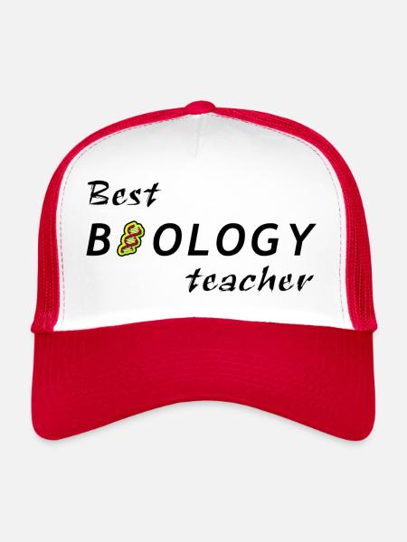 Best Biology Teacher - Trucker Cap - white/red - Front