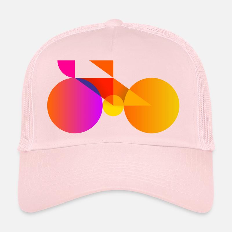 Rennrad Anatomie geometrischer Stil. Trucker Cap