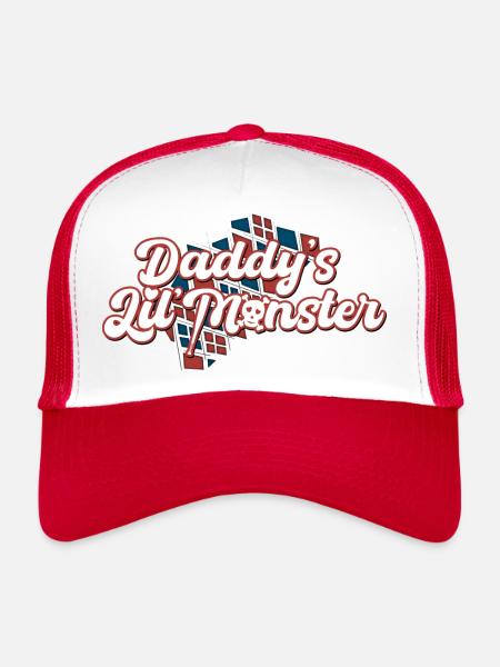 daddys lil monster red and black - Casquette trucker  - blanc/rouge - Devant