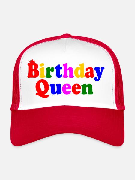 Birthday queen - Trucker Cap - white/red - Front
