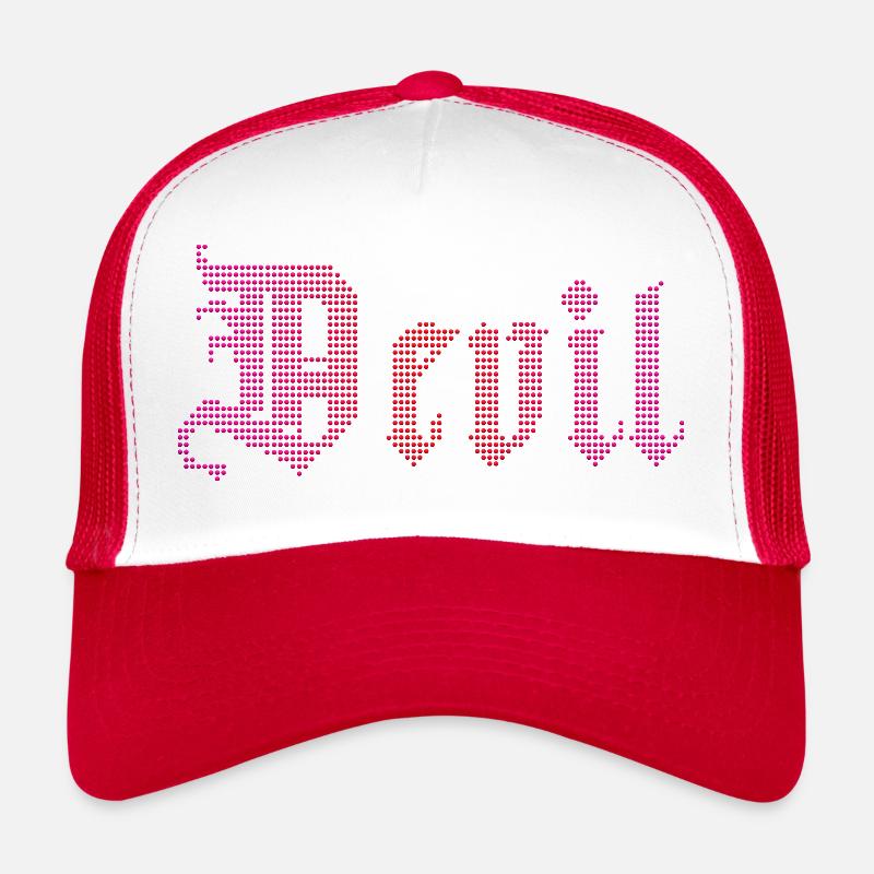 Diable - Casquette trucker - blanc/rouge