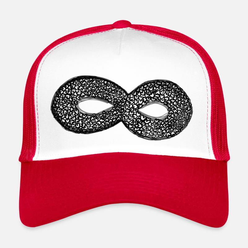 sketch infinity heart design | original by. MMJ49 - Trucker Cap - white/red