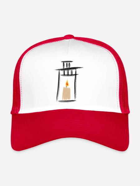 Lantern - Trucker Cap - white/red - Front