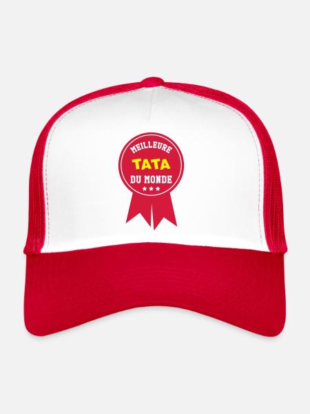 Meilleure Tata du monde - Casquette trucker  - blanc/rouge - Devant