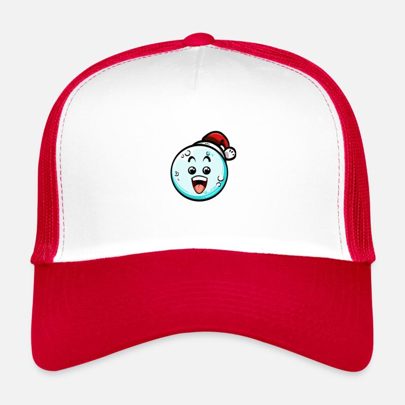 Snowball with Christmas hat #3/9 - Trucker Cap - white/red