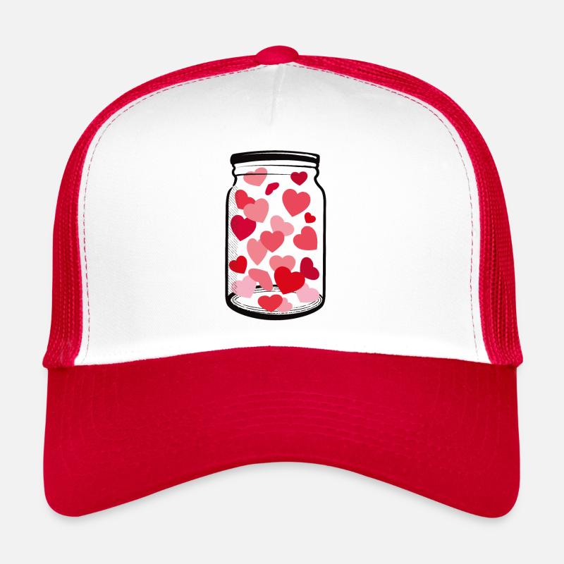 Cœurs dans un bocal Casquette trucker 