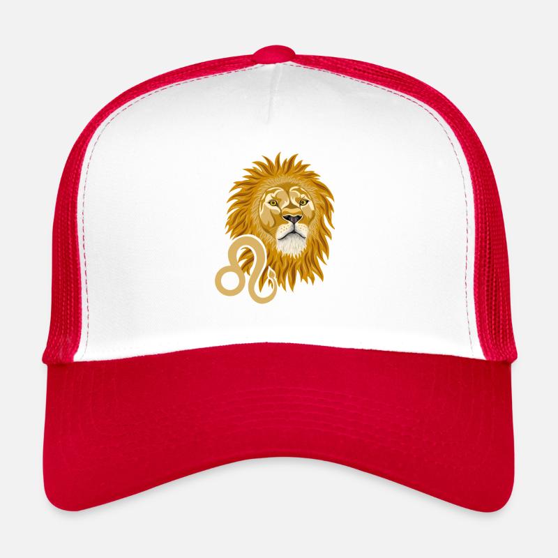 Zodiac sign Leo - Trucker Cap - white/red