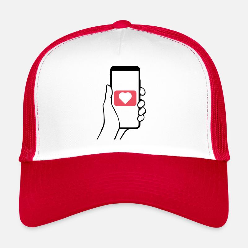 Déclaration de flirt de cœur comme un smartphone Casquette trucker 