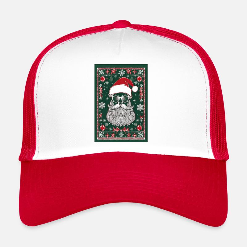 Ugly Christmas I - Trucker Cap - Weiß/Rot