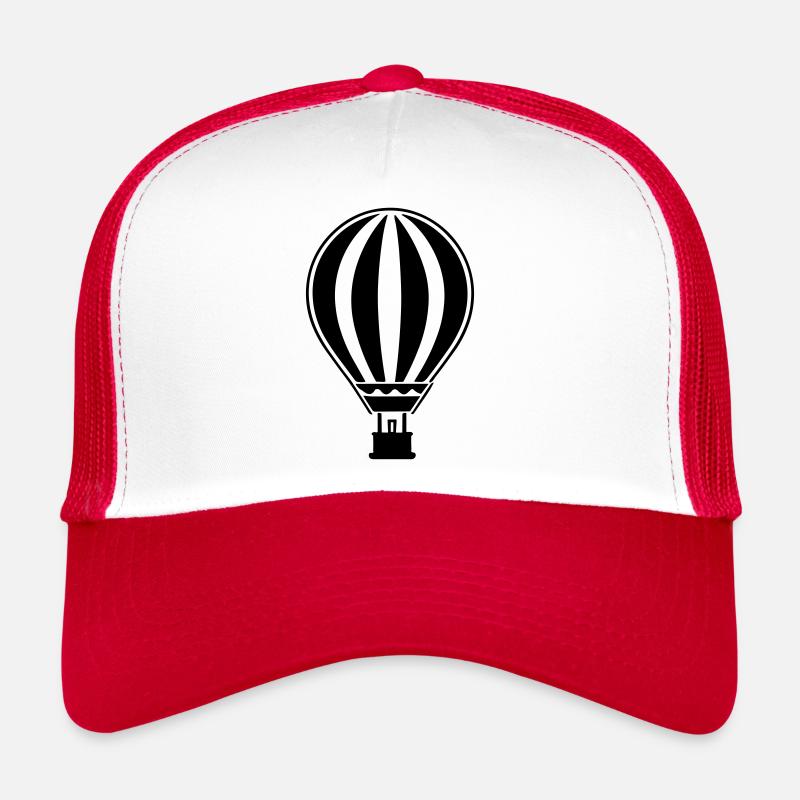 Montgolfière - Casquette trucker  - blanc/rouge