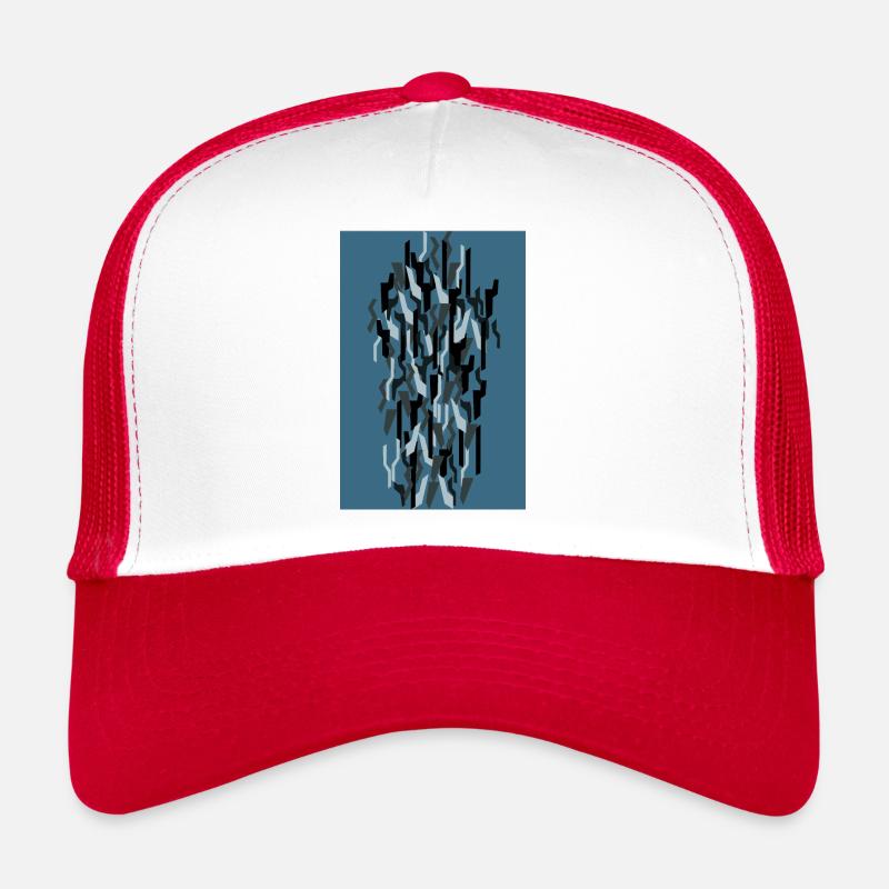 Camouflage Kunst Blau Gaming Trucker Cap