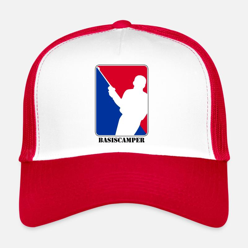 Nerd Gamer - Basiscamper im Rot Blau Logo Design Trucker Cap