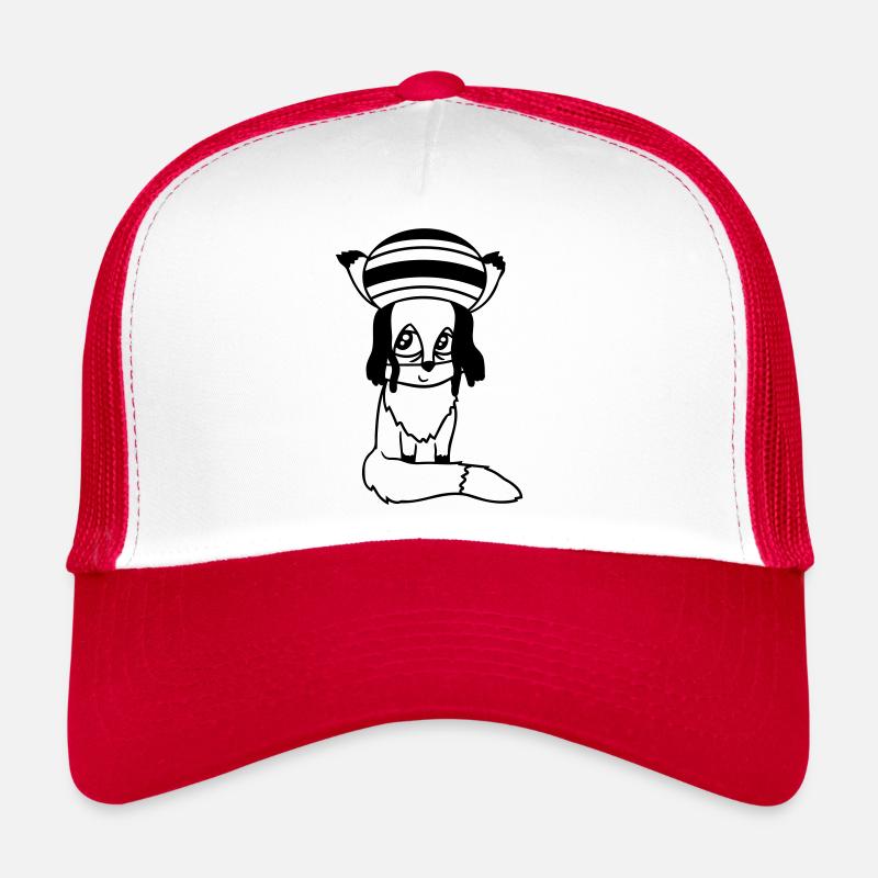 Fuchs Raggae Jamaika Hut Rasta Locken Chill Mütze Trucker Cap