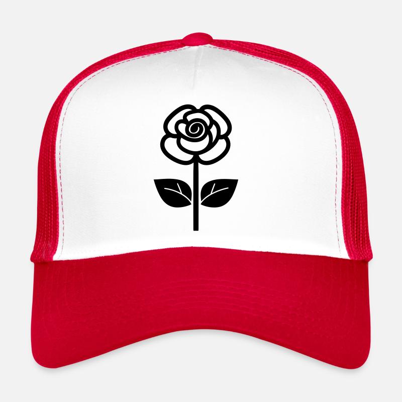 Fleur rose Casquette trucker 