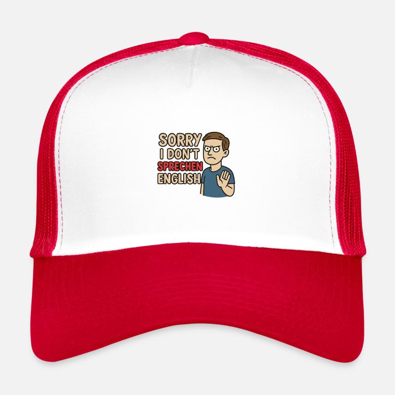 Sorry I don´t sprechen English - Trucker Cap - Weiß/Rot