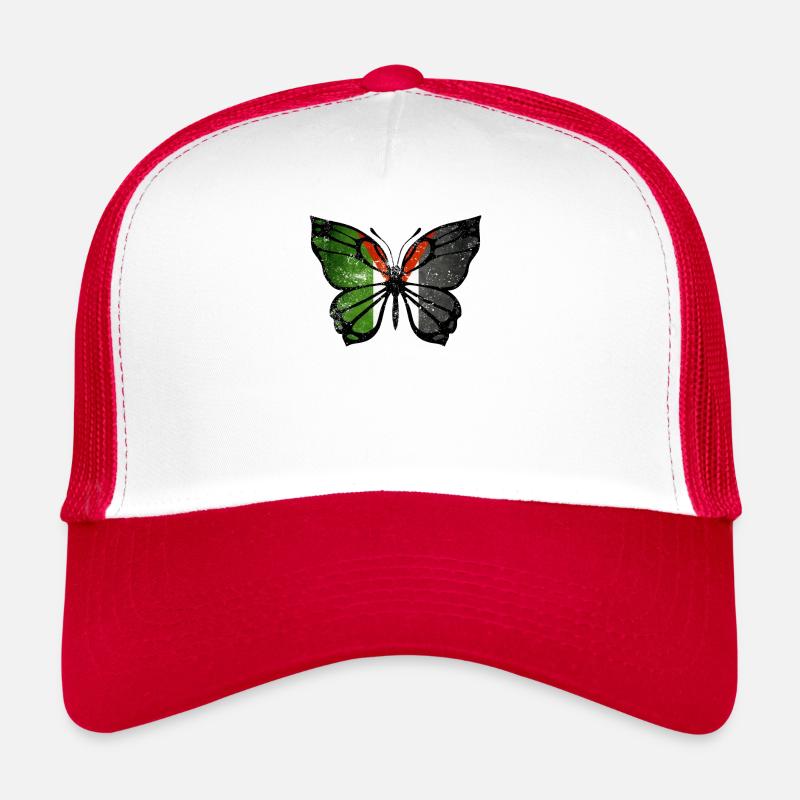 Palästina-Schmetterling - Trucker Cap - Weiß/Rot
