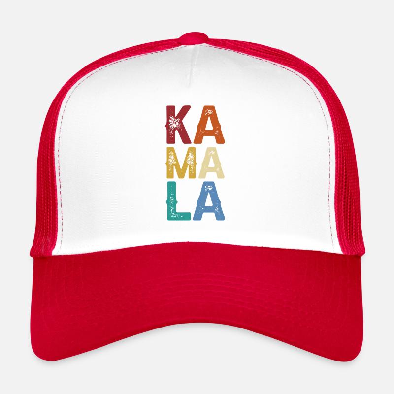 Kamala Harris Vintage - Trucker Cap - Weiß/Rot