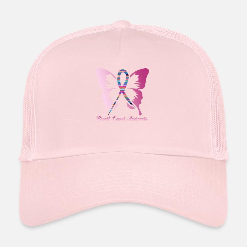 Papillon du cancer du sein Casquette trucker 
