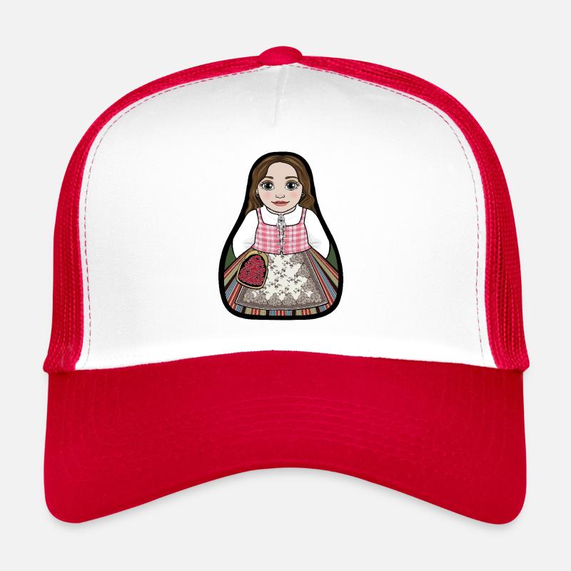 MedelpadStinta - Trucker Cap - white/red