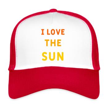 Women's Fashion. Woman Fashion. - Trucker Cap - white/red - Front
