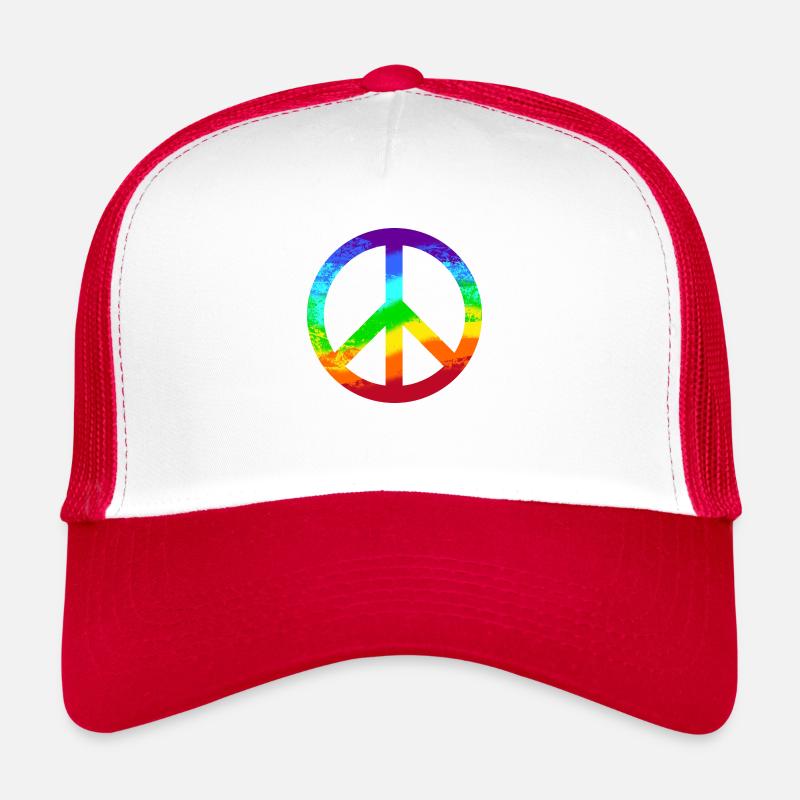 Peace-Zeichen Regenbogen Frieden Pazifist Reggae Trucker Cap