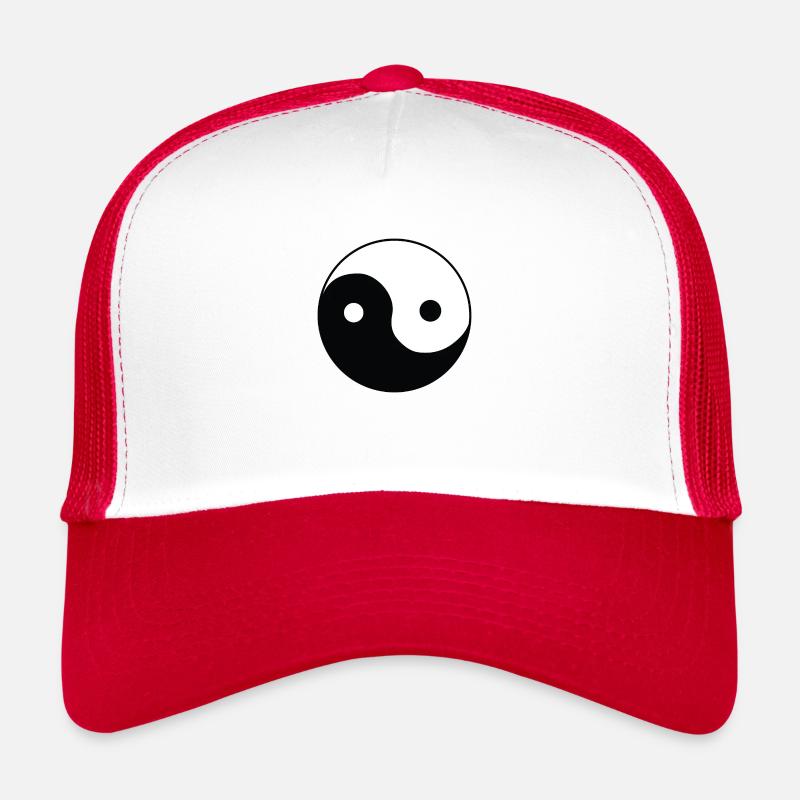 ying et yang en noir et blanc Casquette trucker 