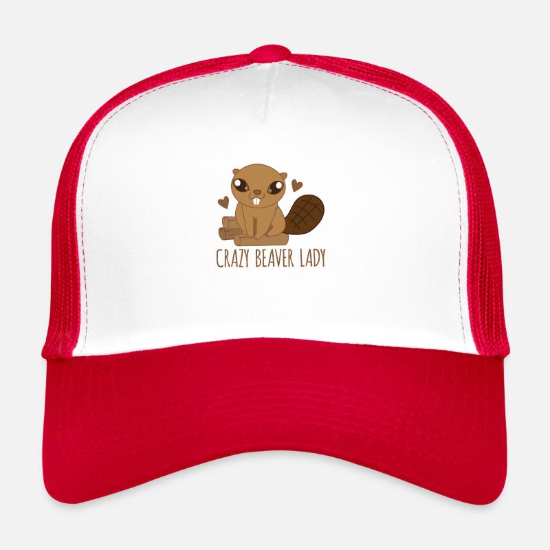 Dame castor folle avec uber mignon BEAVER Casquette trucker 