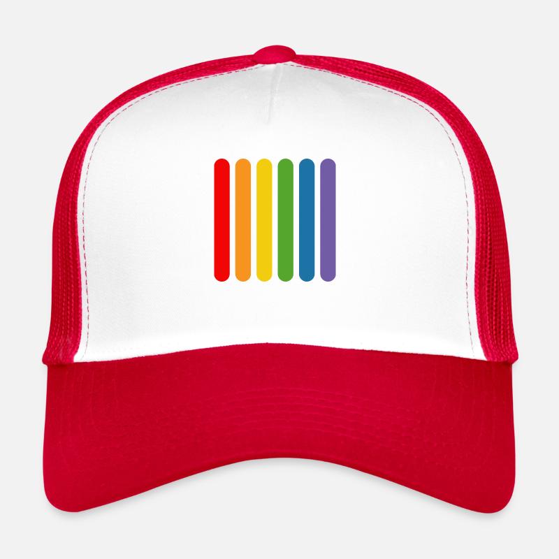 Regenbogen Staebchen Trucker Cap
